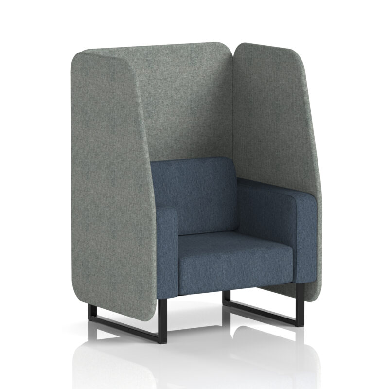 Stride Open Booth With Black Legs in Two Tone - Image 13