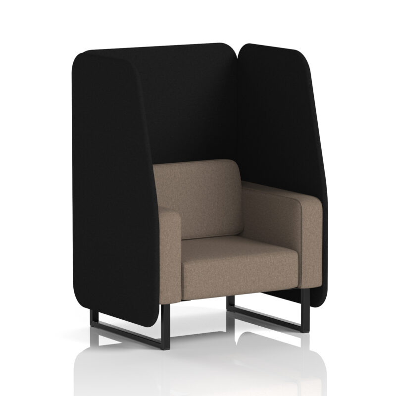 Stride Open Booth With Black Legs in Two Tone - Image 25
