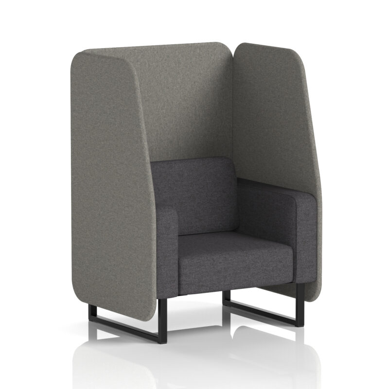 Stride Open Booth With Black Legs in Two Tone - Image 28