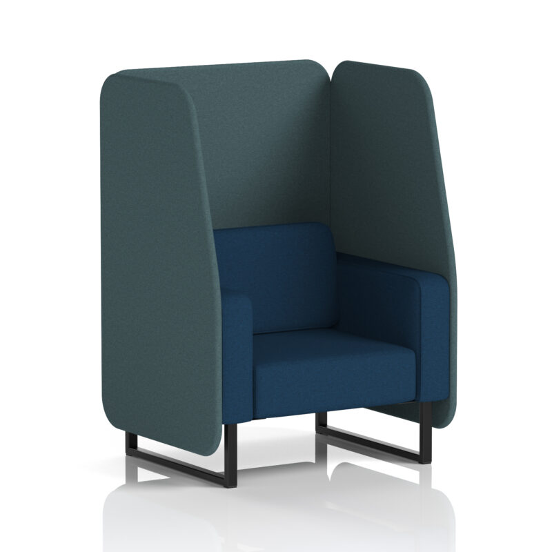 Stride Open Booth With Black Legs in Two Tone - Image 31