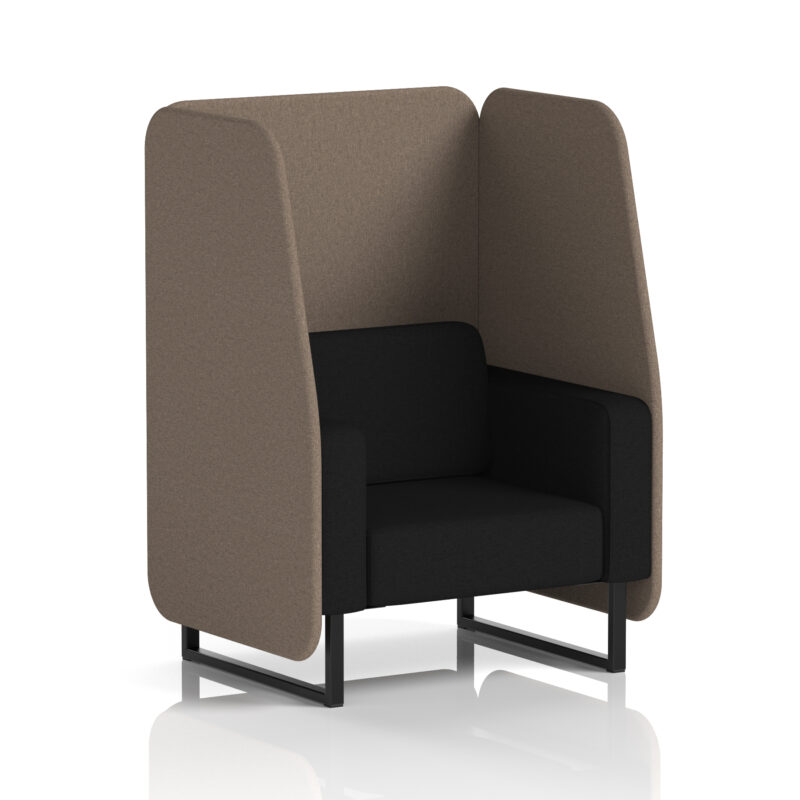 Stride Open Booth With Black Legs in Two Tone - Image 34