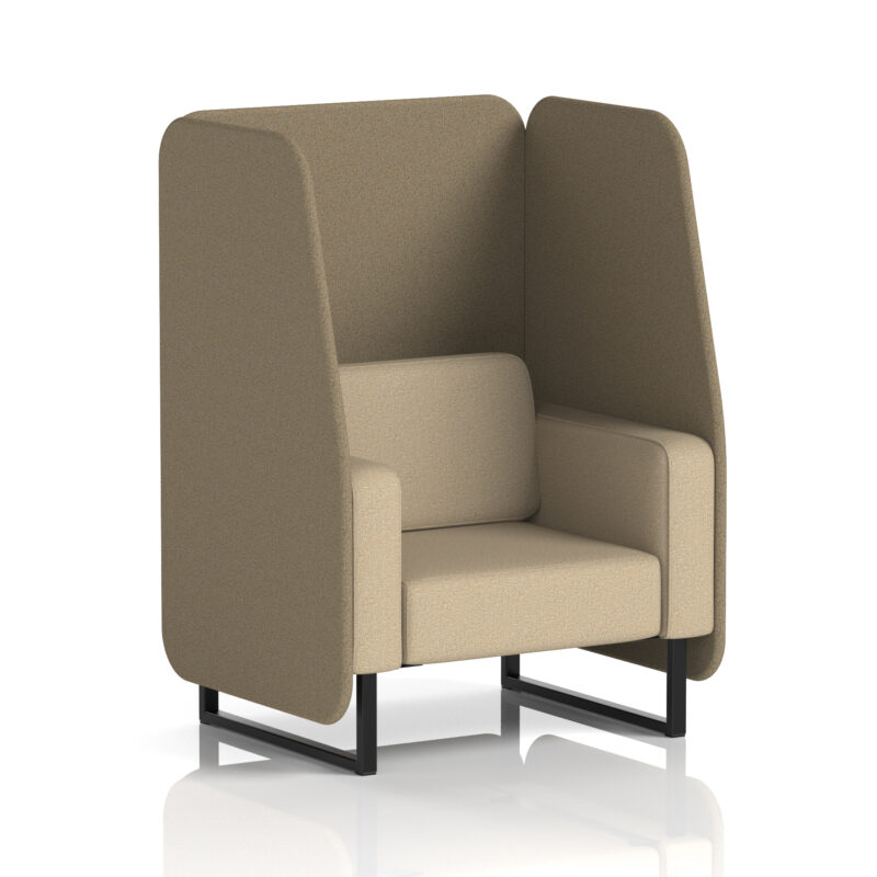 Stride Open Booth With Black Legs in Two Tone - Image 37