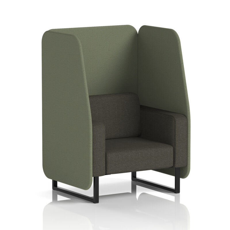 Stride Open Booth With Black Legs in Two Tone - Image 40