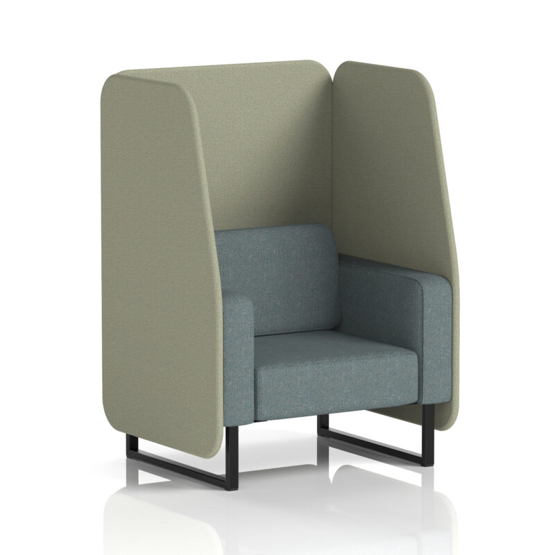 Stride Open Booth With Black Legs in Two Tone - Image 43