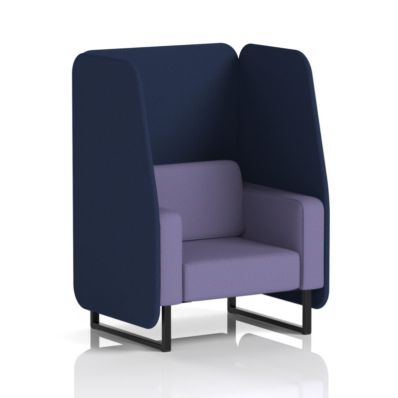 Stride Open Booth With Black Legs in Two Tone - Image 58