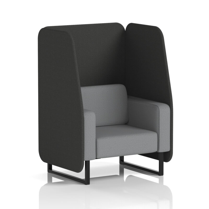 Stride Open Booth With Black Legs in Two Tone - Image 61