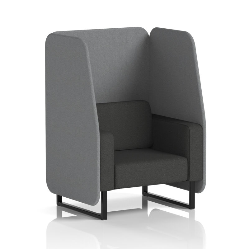 Stride Open Booth With Black Legs in Two Tone - Image 67