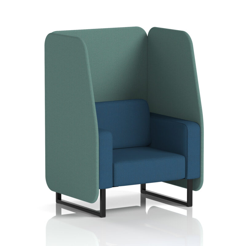 Stride Open Booth With Black Legs in Two Tone - Image 73