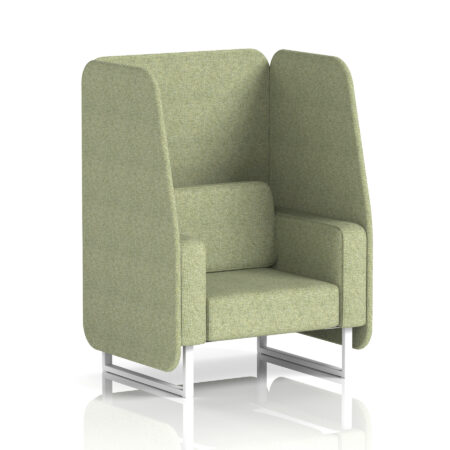 Stride Open Booth With White Legs in Single Tone