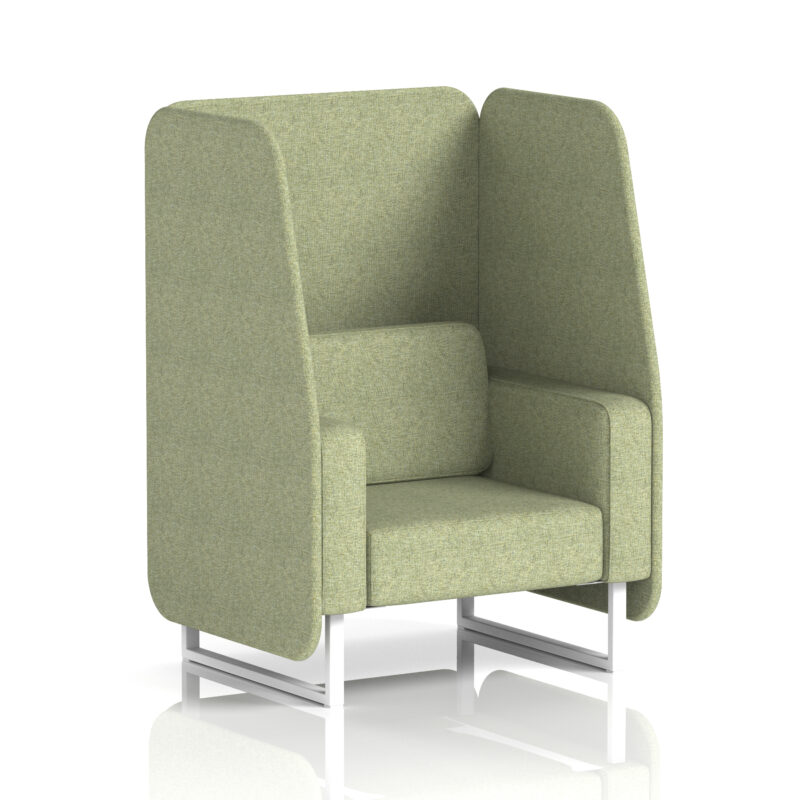Stride Open Booth With White Legs in Single Tone