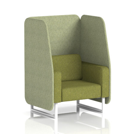 Stride Open Booth With White Legs in Two Tone