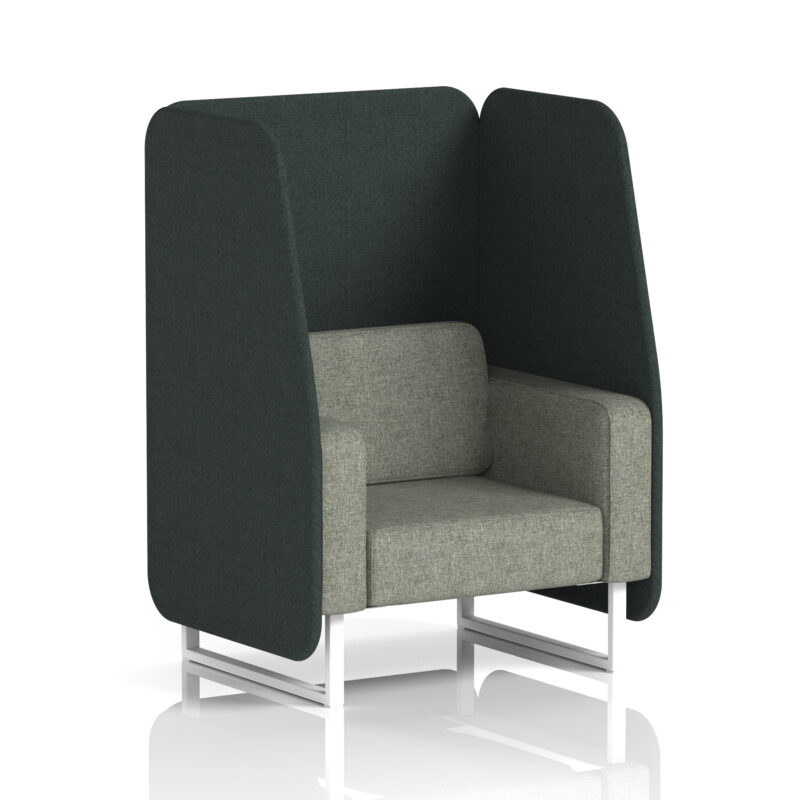 Stride Open Booth With White Legs in Two Tone - Image 4