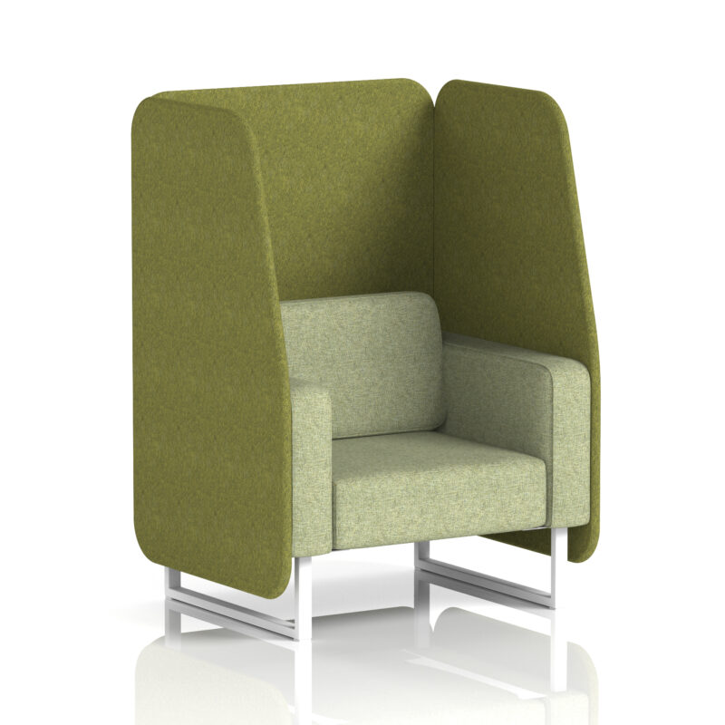Stride Open Booth With White Legs in Two Tone - Image 10