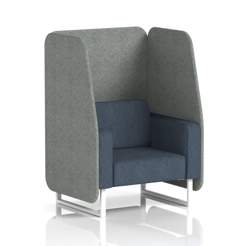 Stride Open Booth With White Legs in Two Tone - Image 13
