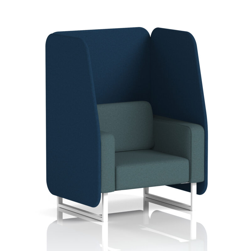 Stride Open Booth With White Legs in Two Tone - Image 22