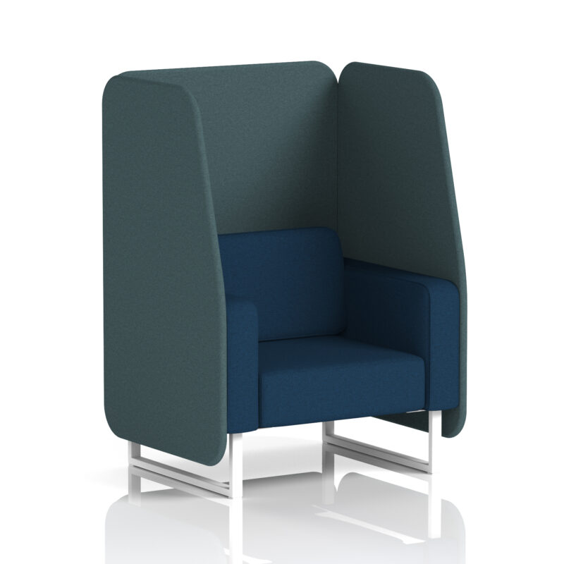 Stride Open Booth With White Legs in Two Tone - Image 31
