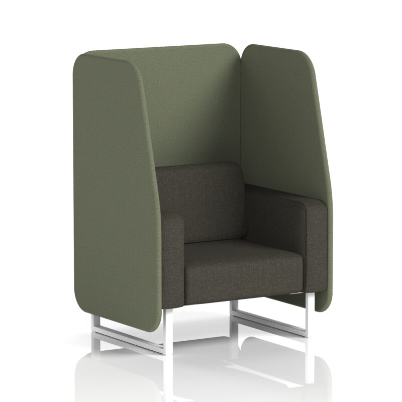 Stride Open Booth With White Legs in Two Tone - Image 40