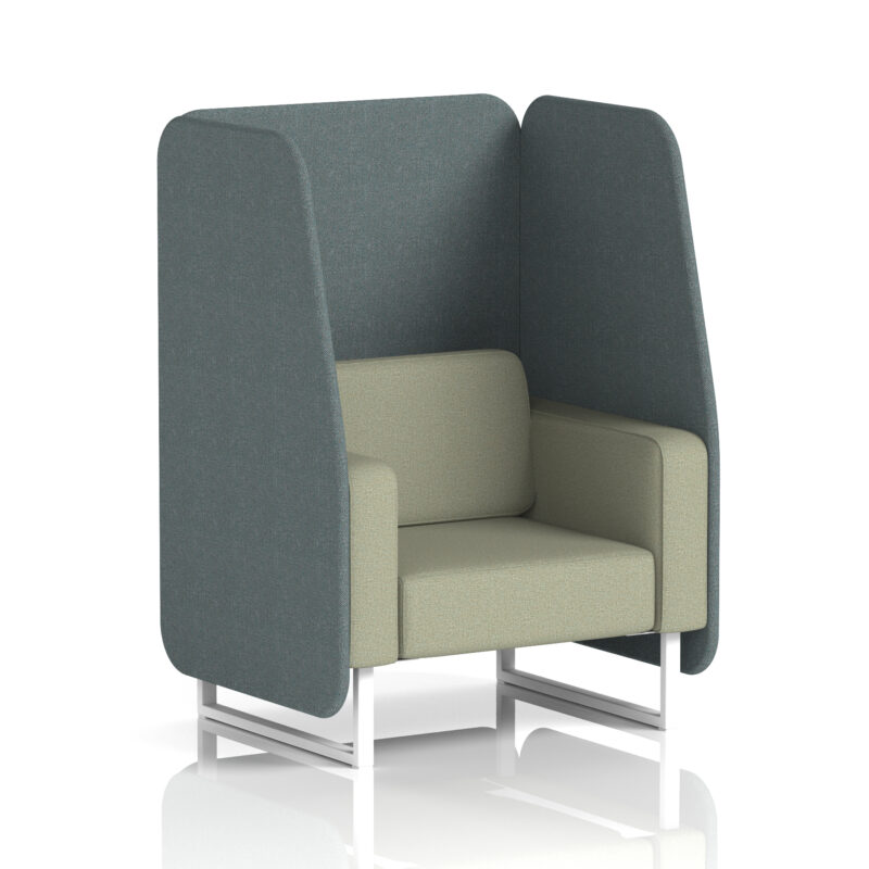 Stride Open Booth With White Legs in Two Tone - Image 52