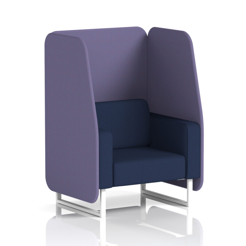 Stride Open Booth With White Legs in Two Tone - Image 64