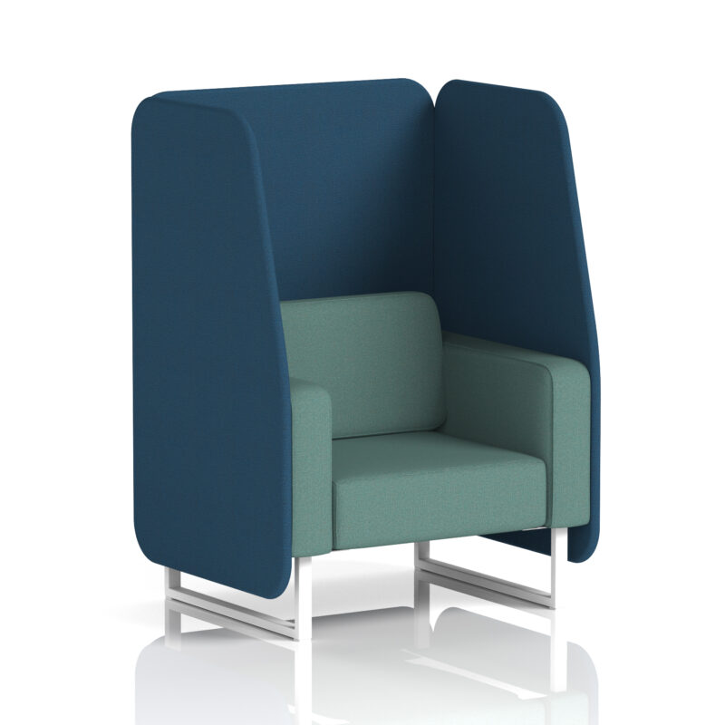 Stride Open Booth With White Legs in Two Tone - Image 85