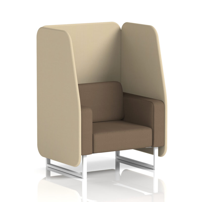 Stride Open Booth With White Legs in Two Tone - Image 88