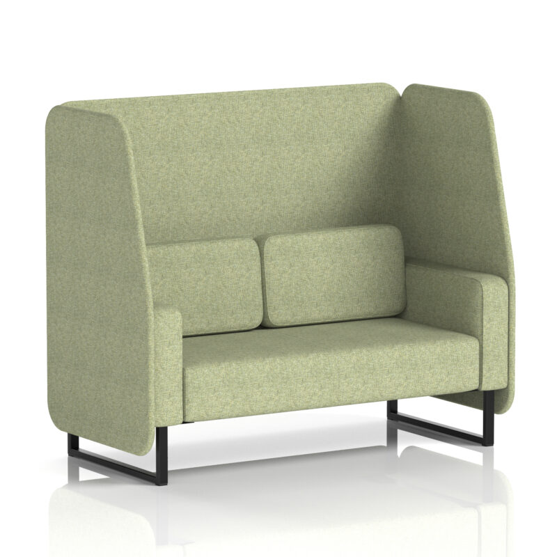 Stride Open Booth With Black Legs in Single Tone - Image 2