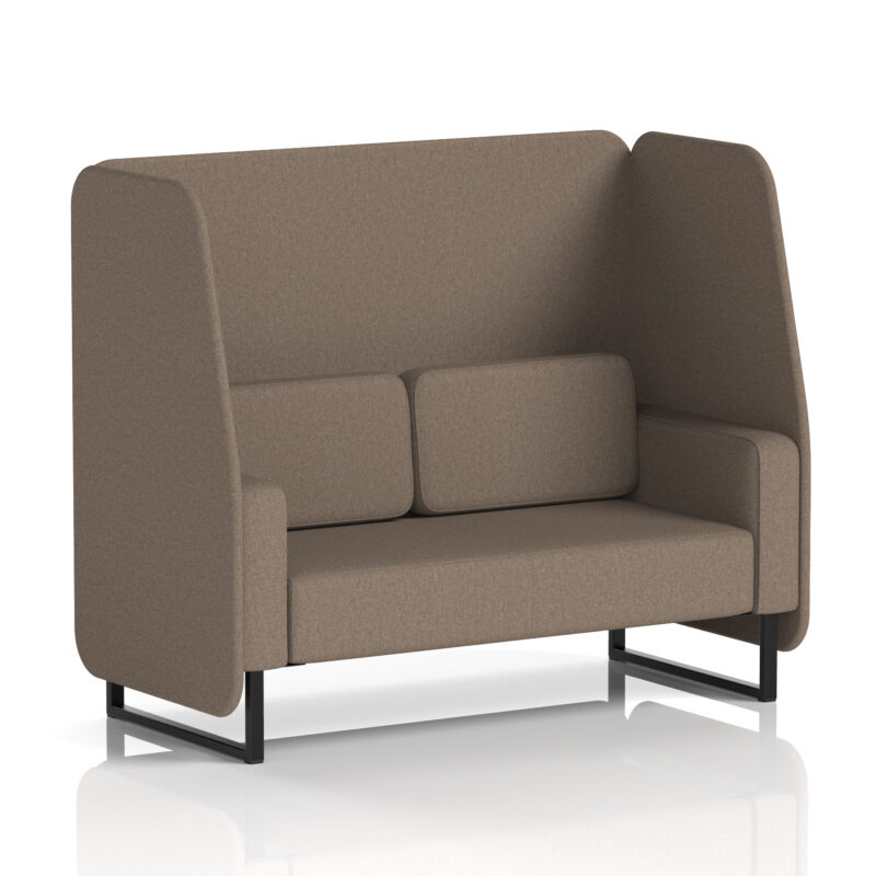 Stride Open Booth With Black Legs in Single Tone - Image 35