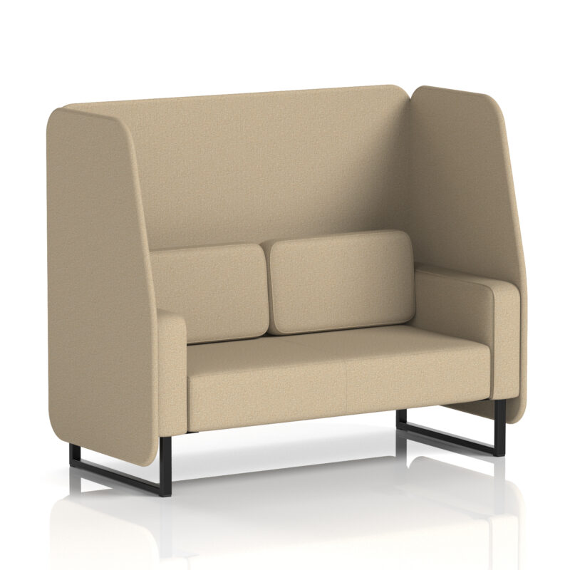 Stride Open Booth With Black Legs in Single Tone - Image 50