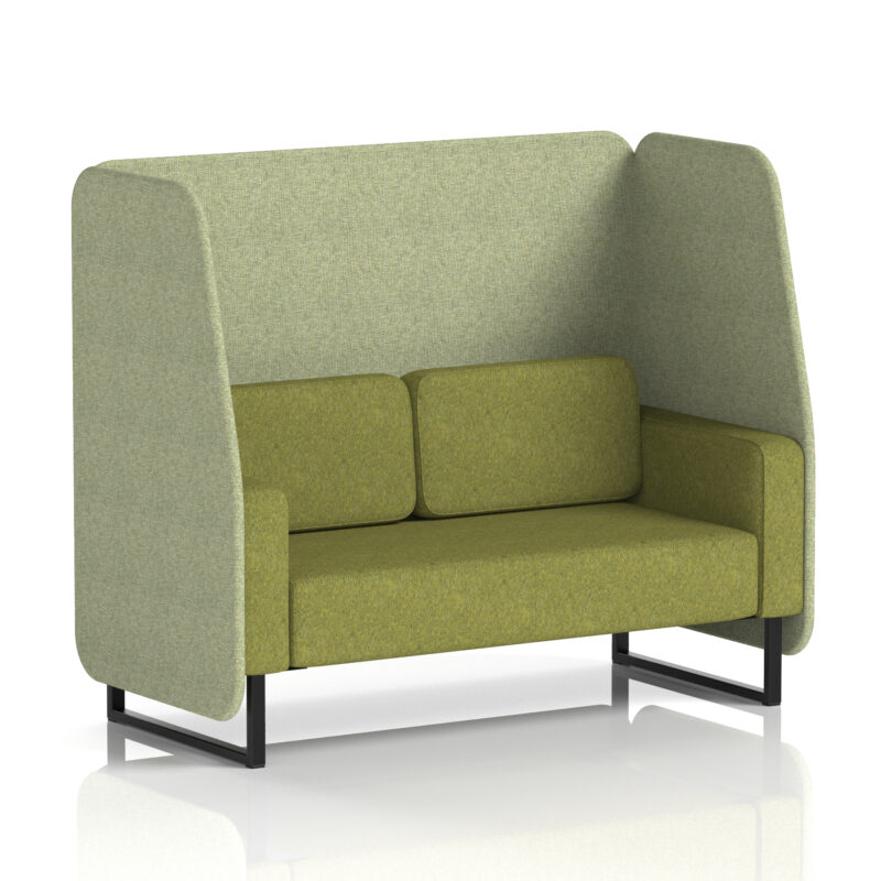 Stride Open Booth With Black Legs in Two Tone - Image 2
