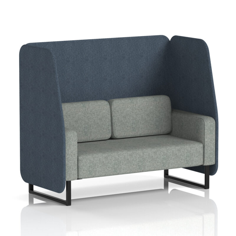 Stride Open Booth With Black Legs in Two Tone - Image 8