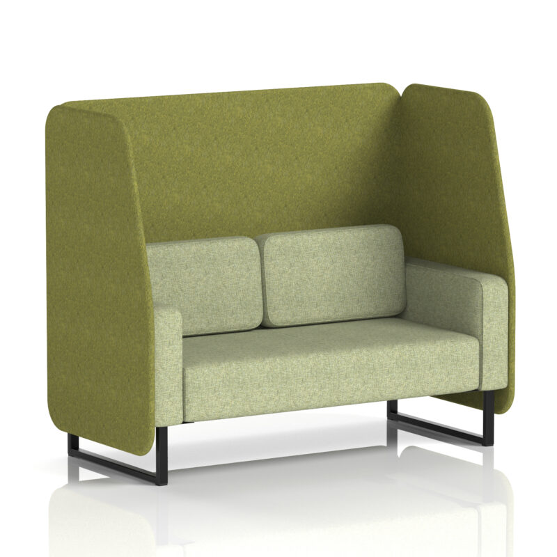 Stride Open Booth With Black Legs in Two Tone - Image 11