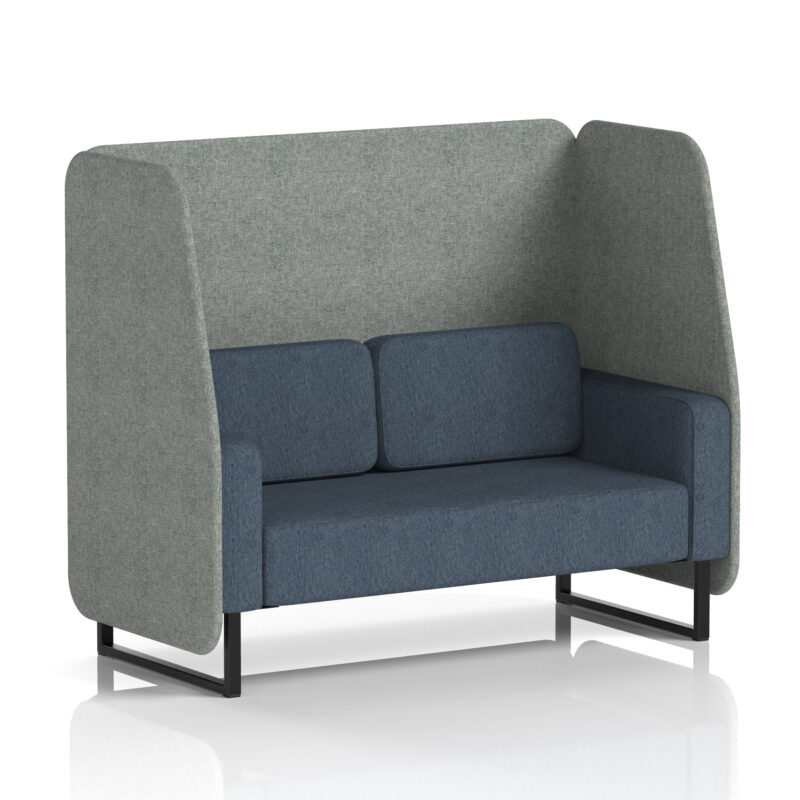 Stride Open Booth With Black Legs in Two Tone - Image 14