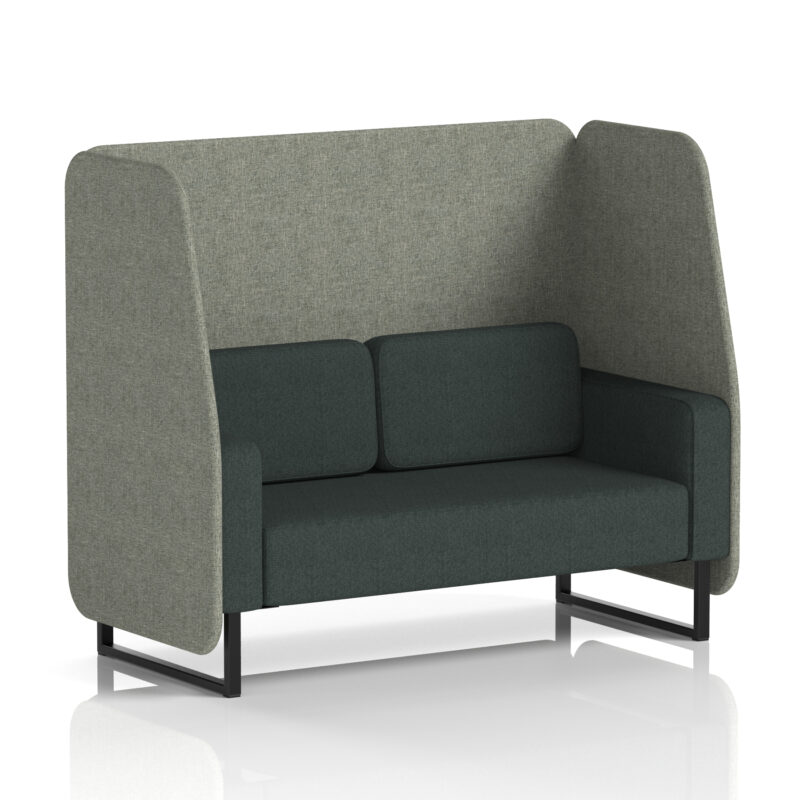 Stride Open Booth With Black Legs in Two Tone - Image 17