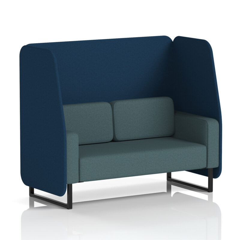 Stride Open Booth With Black Legs in Two Tone - Image 23