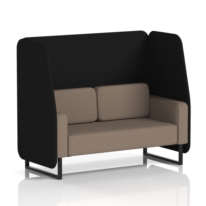 Stride Open Booth With Black Legs in Two Tone - Image 26