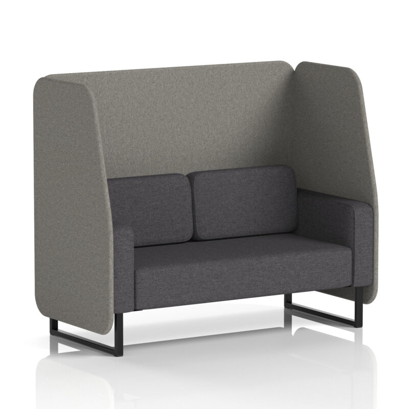 Stride Open Booth With Black Legs in Two Tone - Image 29