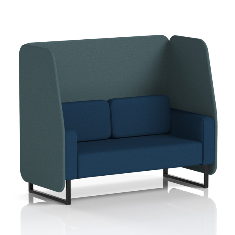Stride Open Booth With Black Legs in Two Tone - Image 32