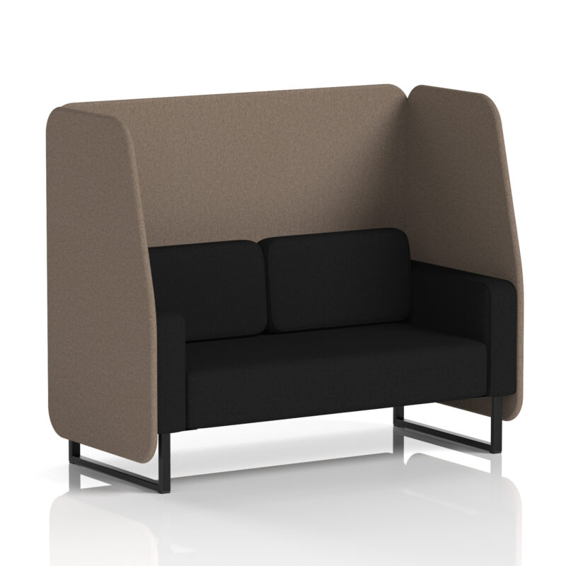 Stride Open Booth With Black Legs in Two Tone - Image 35