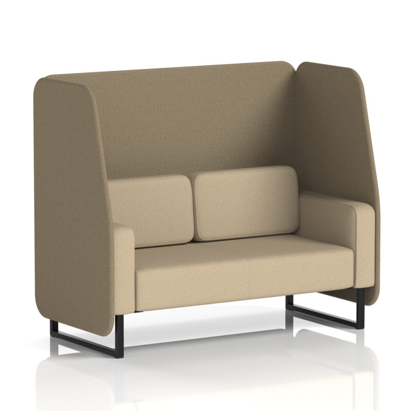 Stride Open Booth With Black Legs in Two Tone - Image 38