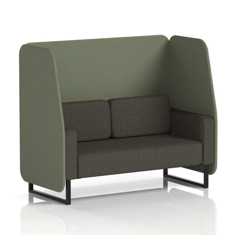 Stride Open Booth With Black Legs in Two Tone - Image 41