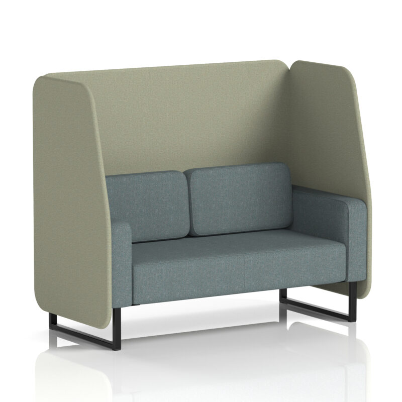 Stride Open Booth With Black Legs in Two Tone - Image 44