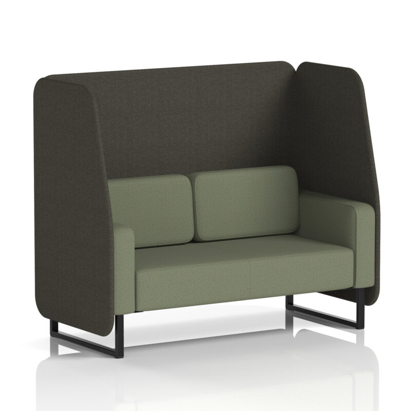 Stride Open Booth With Black Legs in Two Tone - Image 47