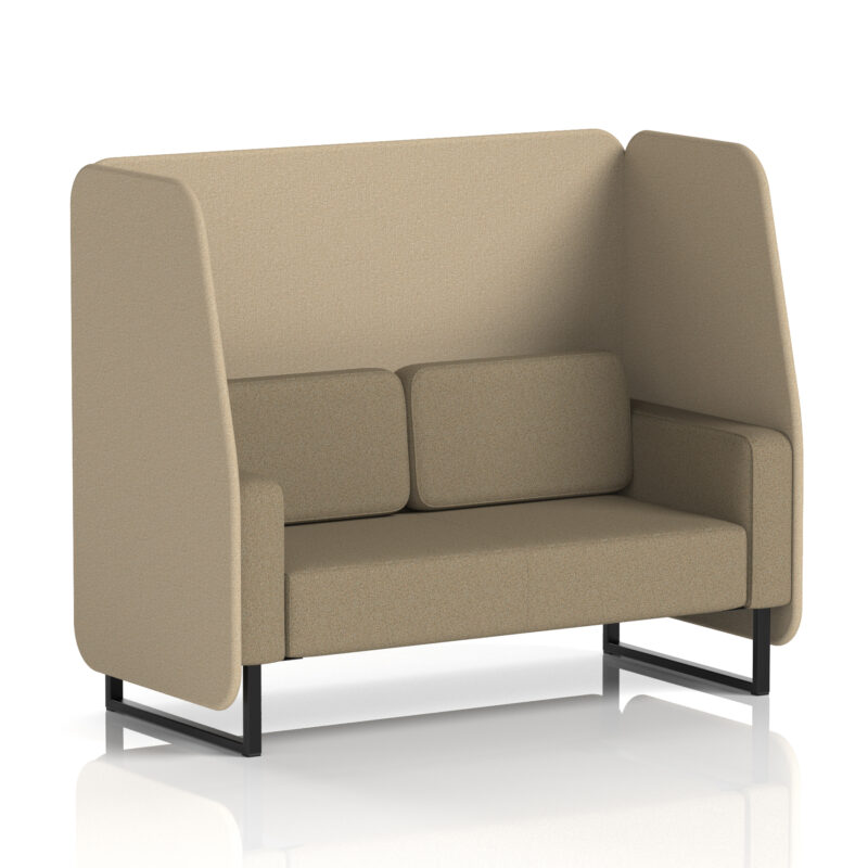 Stride Open Booth With Black Legs in Two Tone - Image 50