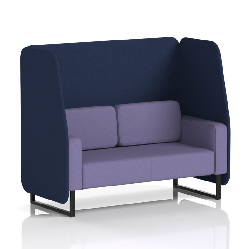 Stride Open Booth With Black Legs in Two Tone - Image 59
