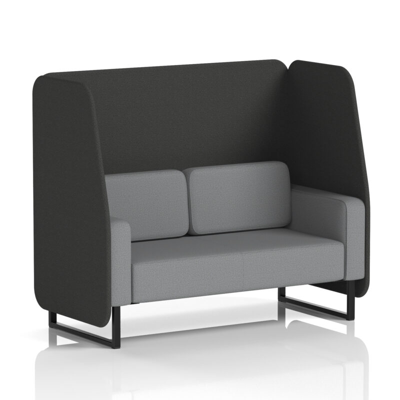 Stride Open Booth With Black Legs in Two Tone - Image 62