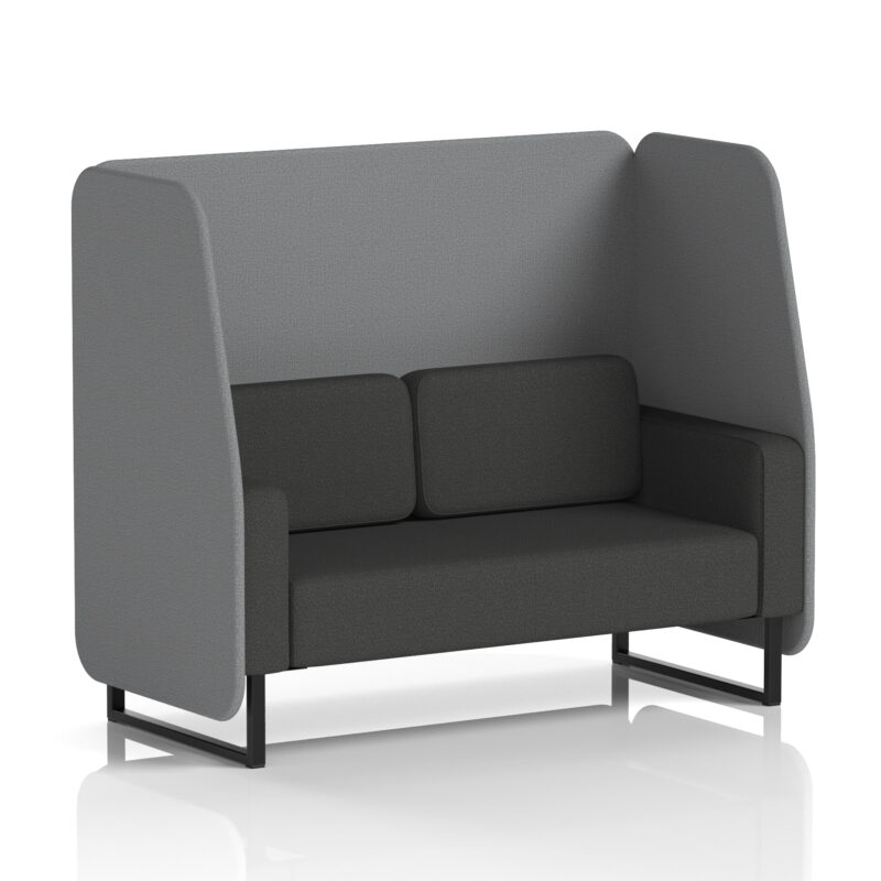 Stride Open Booth With Black Legs in Two Tone - Image 68