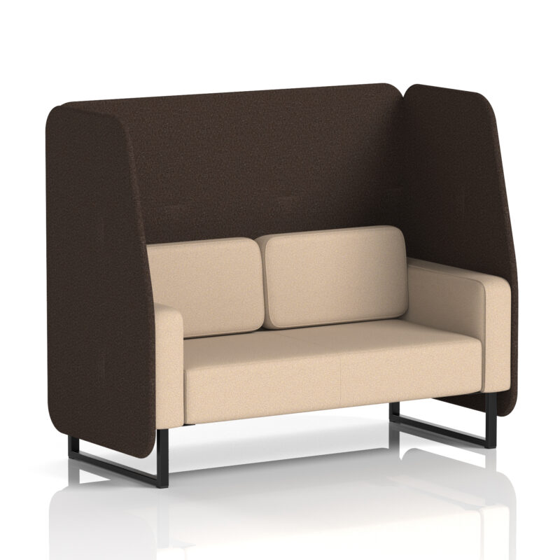 Stride Open Booth With Black Legs in Two Tone - Image 71