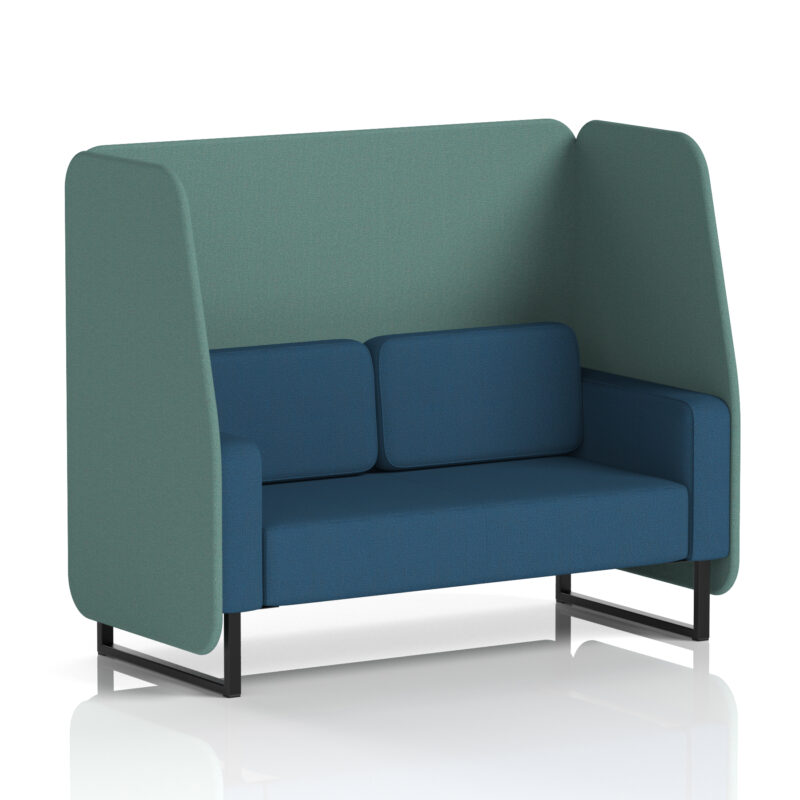 Stride Open Booth With Black Legs in Two Tone - Image 74