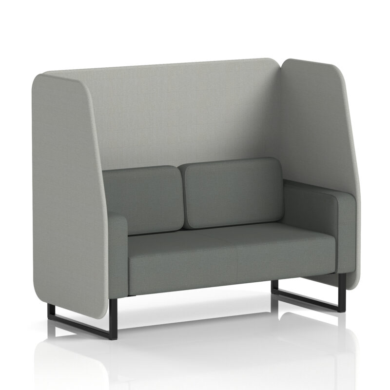 Stride Open Booth With Black Legs in Two Tone - Image 83