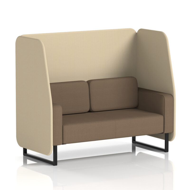Stride Open Booth With Black Legs in Two Tone - Image 89